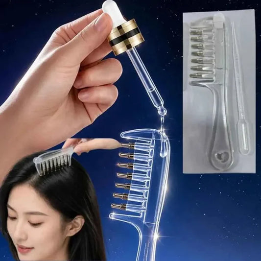 Mess-Free Scalp Oil Applicator Comb | Precision Hair Serum Dispenser | Scalp Massager
