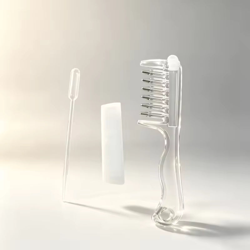 Mess-Free Scalp Oil Applicator Comb | Precision Hair Serum Dispenser | Scalp Massager